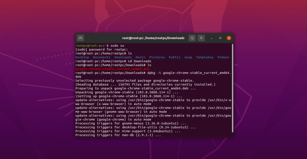 Install Chrome Ubuntu